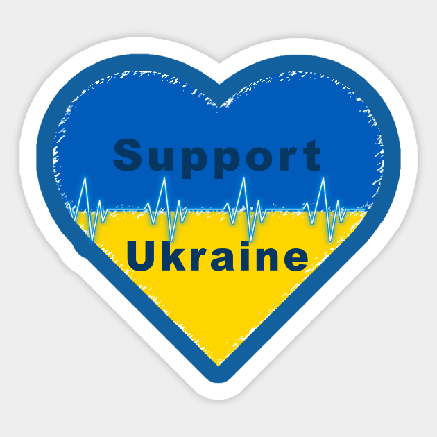 Support and Pray for Ukraine Sticker by LAMAK-DS